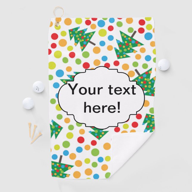 Christmas trees pattern golf towel (InSitu)