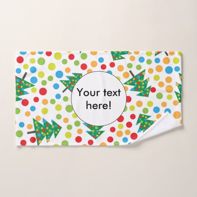 Christmas trees pattern hand towel (Hand Towel)