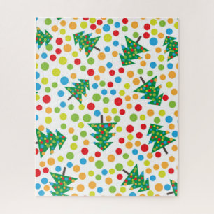 Christmas trees pattern jigsaw puzzle