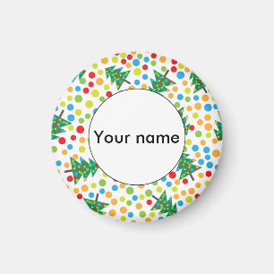 Christmas trees pattern magnet