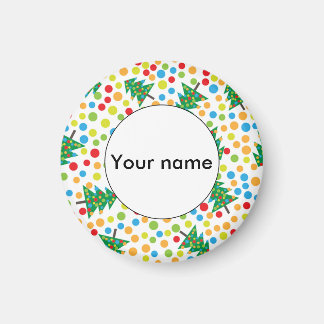 Christmas trees pattern magnet