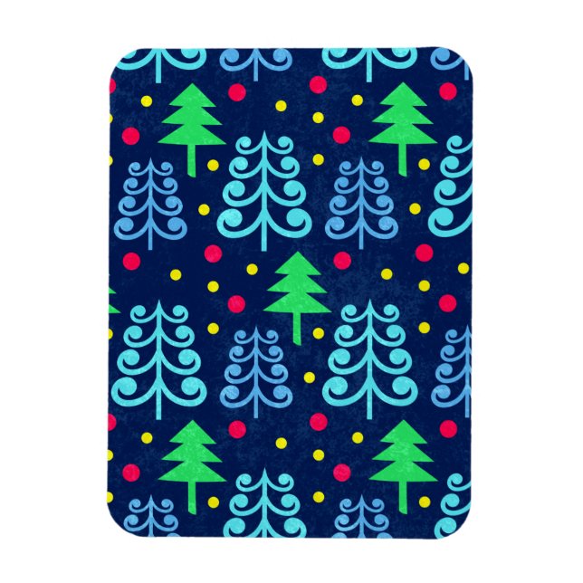 Christmas Trees Pattern Magnet (Vertical)