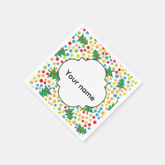Christmas trees pattern napkin