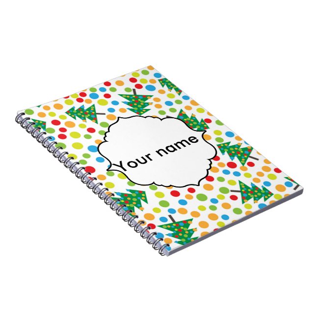Christmas trees pattern notebook (Right Side)