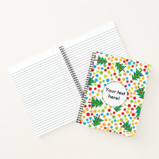 Christmas trees pattern notebook
