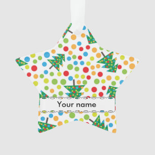 Christmas trees pattern ornament