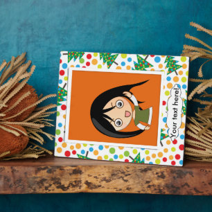 Christmas trees pattern plaque