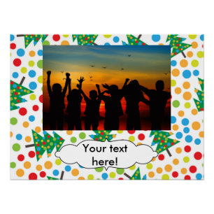 Christmas trees pattern poster