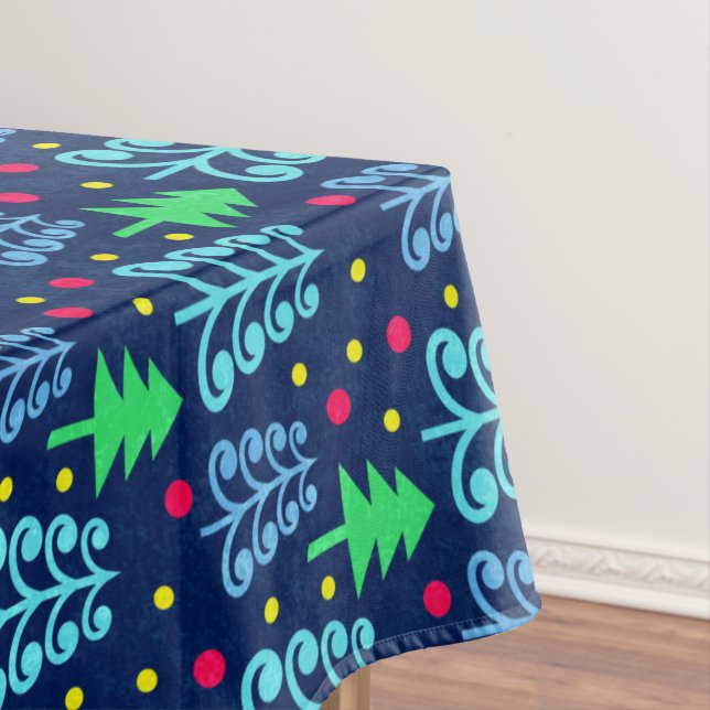 Christmas Trees Pattern Tablecloth (In Situ)