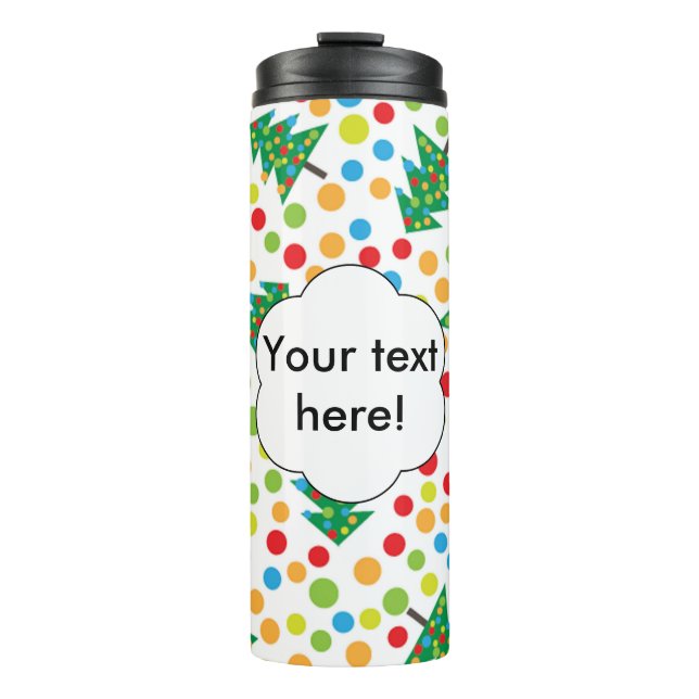 Christmas trees pattern thermal tumbler (Front)