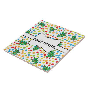 Christmas trees pattern tile