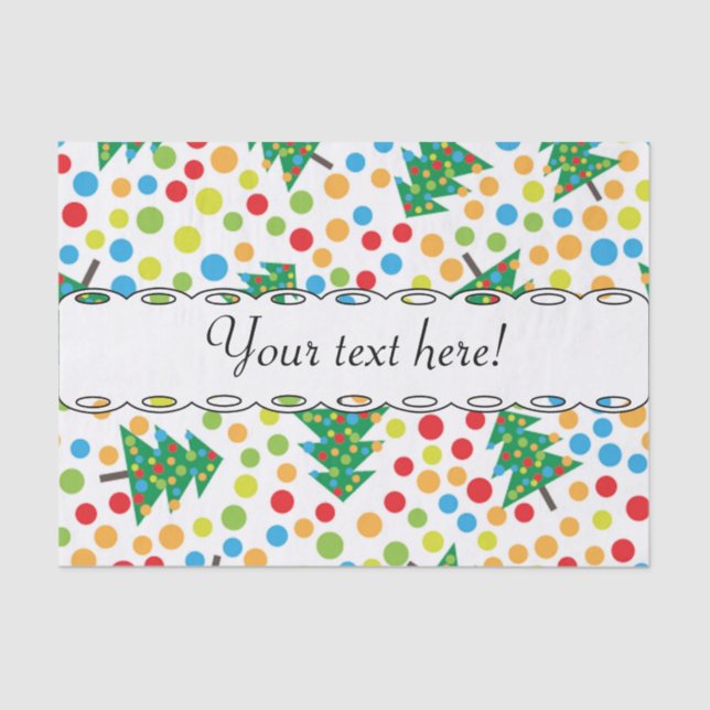 Christmas trees pattern tissue paper (Front)