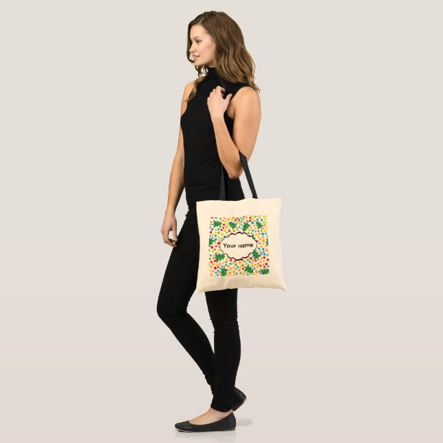 Christmas trees pattern tote bag (Front (Model))