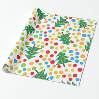 Christmas trees pattern wrapping paper