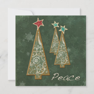 Christmas Trees-Peace/Green Invitation
