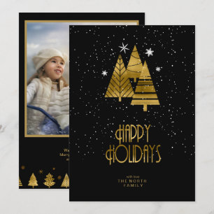 Christmas Trees Photo Template V2 Gold ID863