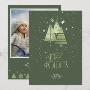 Christmas Trees Photo Template V2 Green ID863
