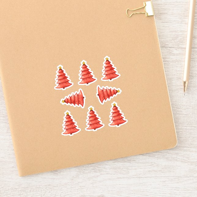 Christmas Trees Red (Notebook)