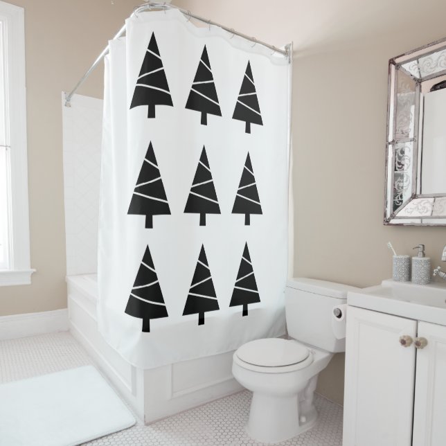 Christmas Trees Shower Curtain (In Situ)