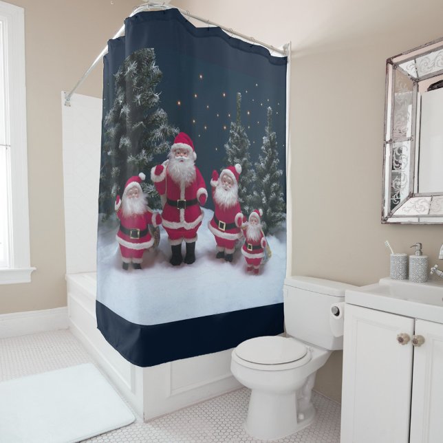 Christmas Trees Shower Curtain (Celebrate the Holiday Season with a custom Christmas shower curtain!)