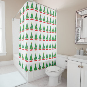 Christmas Trees Shower Curtain
