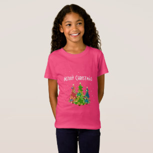Christmas Trees Snowflakes Whimsical Fun  T-Shirt
