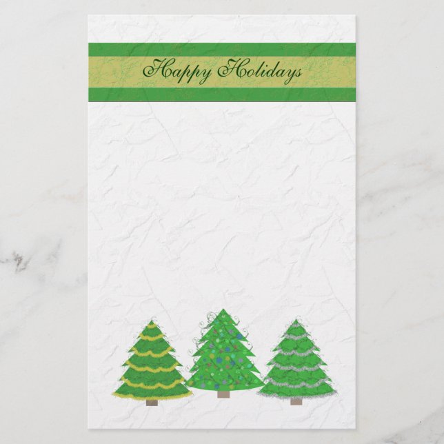Christmas Trees Stationery (Front)