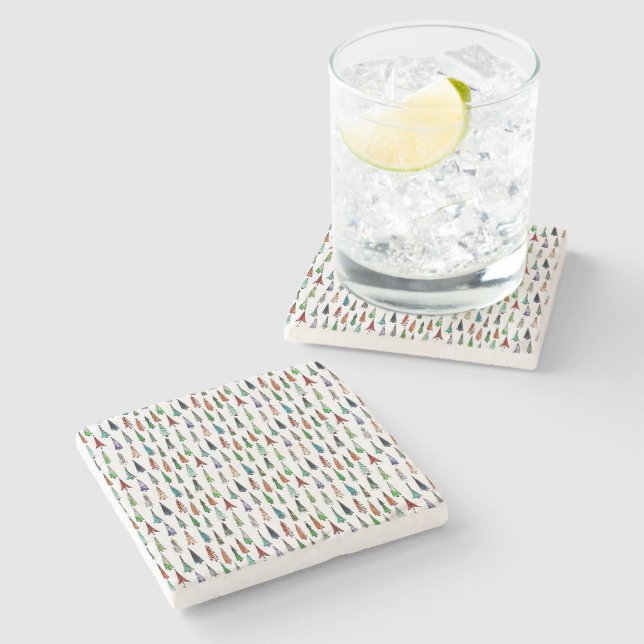 Christmas trees  stone coaster (Side)