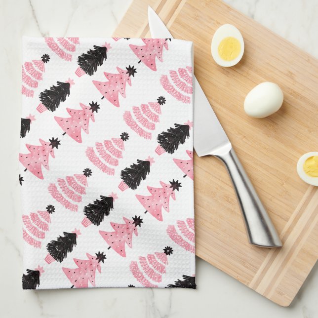 Christmas Trees Tea Towel (Quarter Fold)