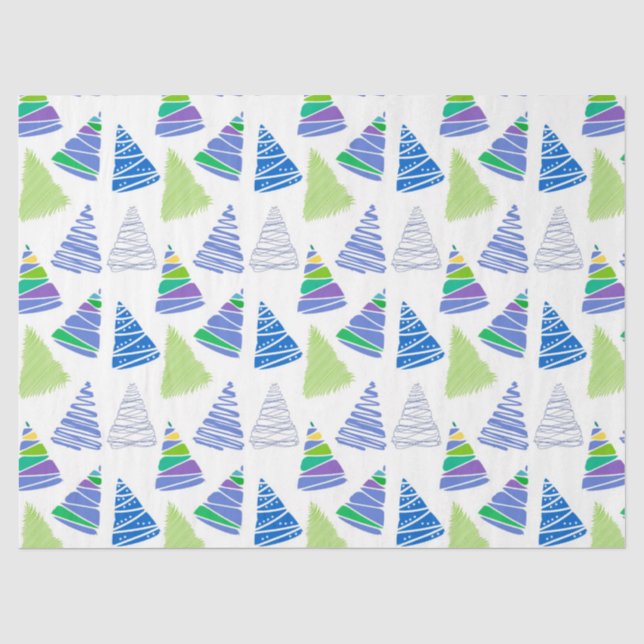 Christmas Trees Tissue Paper (Front)