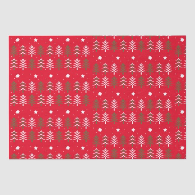 Christmas Trees Tissue Paper (Front)