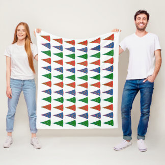 Christmas Trees Tri-Colour Fleece Blanket