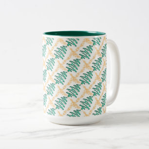 Christmas Trees Two-Tone Coffee Mug