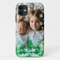 Christmas Trees White Snowflakes Joy to the World