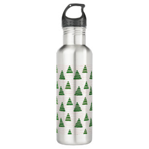 Christmas trees with beads strings pattern 710 ml water bottle