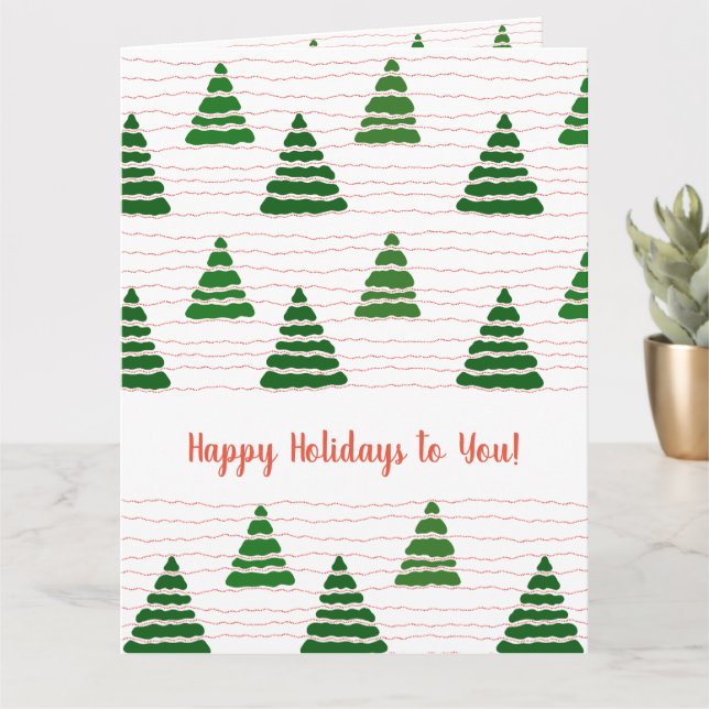 Christmas trees with beads strings pattern card (Small Plant)
