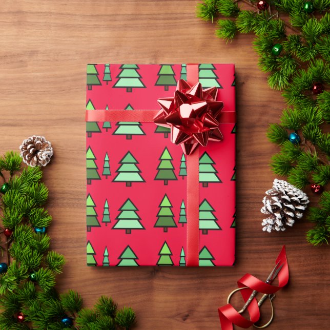 Christmas Trees Wrapping Paper (Holiday Gift)