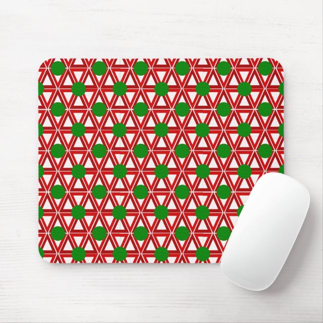 Christmas Triangle Quilt  Mouse Pad (With Mouse)