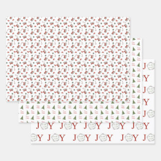 Christmas Trio Wrapping Paper Sheet
