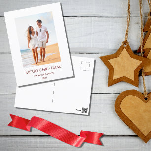 Christmas Tropical Vacation Beach Photo    Holiday Postcard