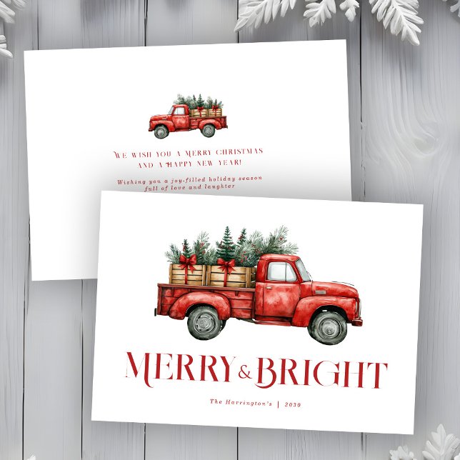 Christmas Truck Festive Holiday Card (Creator Uploaded)