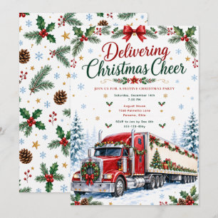 Christmas Truck Holiday Party Invitation
