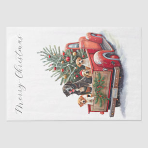 Christmas Truck Puppy Dogs Tissue Paper