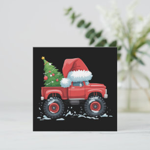 Christmas Truck Tree Xmas Funny Holiday Winter Card