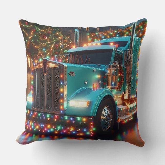 Christmas truck with lights cushion (Front)