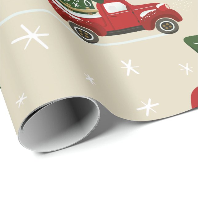 Christmas Truck Wrapping Paper (Roll Corner)