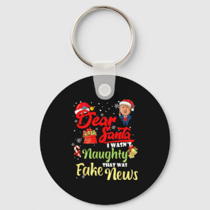 Christmas Trump Dear Santa Fake News Funny Xmas Me Key Ring