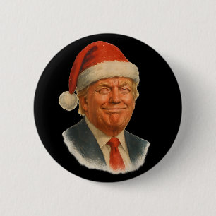 Christmas Trump Face Santa Funny Xmas Meme 6 Cm Round Badge