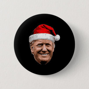 Christmas Trump Face Santa Funny Xmas Meme Men Wom 6 Cm Round Badge