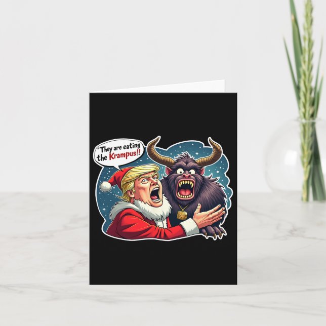 Christmas Trump Santa Claus They Are Eating The Kr Card (Front)